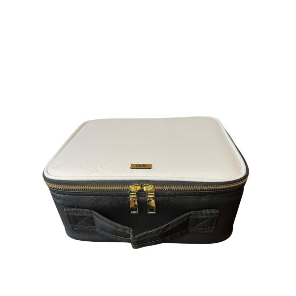 Necessaire de Maquillaje con Espejo LED - Modelo AURA "Blanco & Negro"