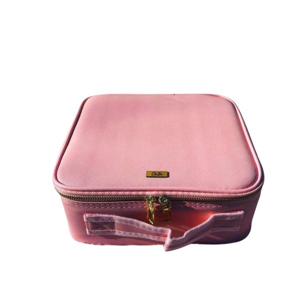 Necessaire de Maquillaje con Espejo LED - Modelo AURA "Rosa"