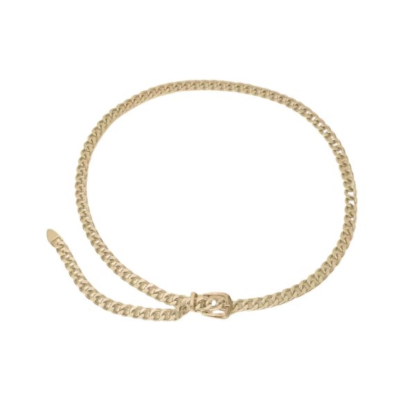 Cinturón metálico con hebilla -Linea Anita en dorado y plateado